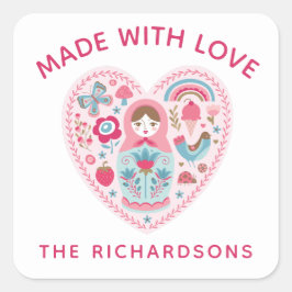 Rosa Personalizado Hecho Con Pegatina De Love Squa