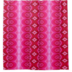 Rosa Pinkey Ikat Zen Cortina de Ducha