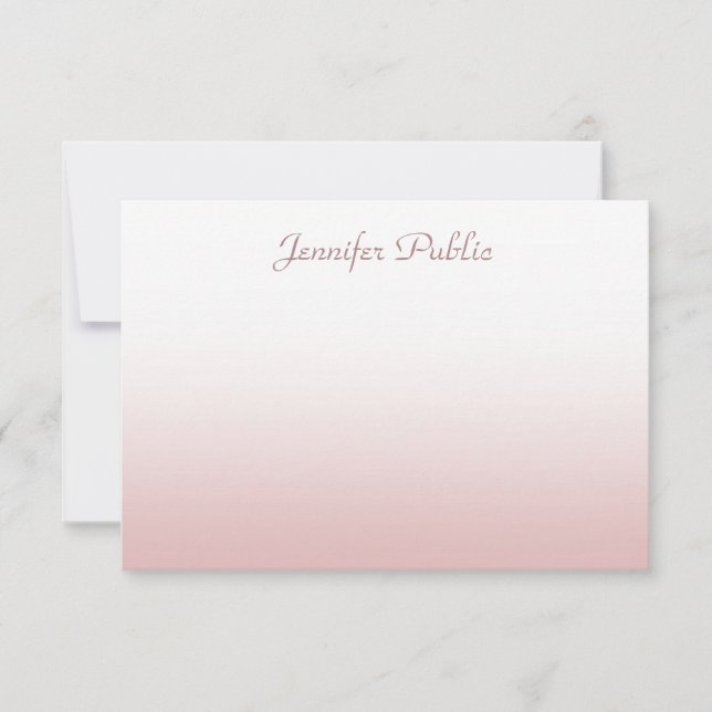 Rosa Plantilla de Moda de nombres de script califi (Anverso)