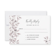 rosa polvoriento boda RSVP botánico blanco