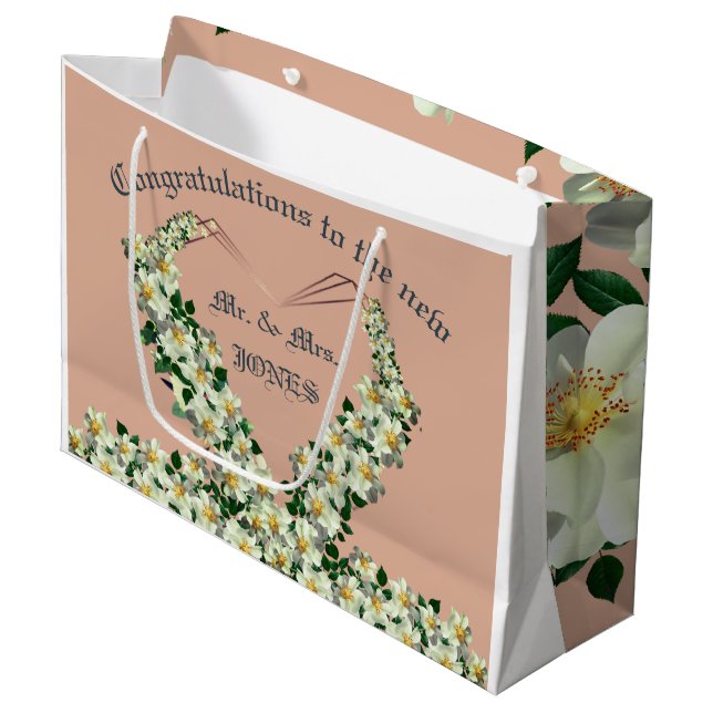 Rosa polvoriento - Bolsa de regalo Boda (Angulo Anverso)