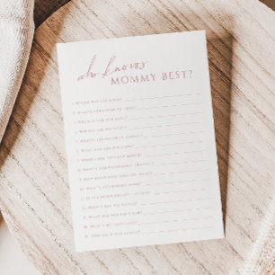 Rosa polvoriento que conoce a mi mamá tarjeta de j