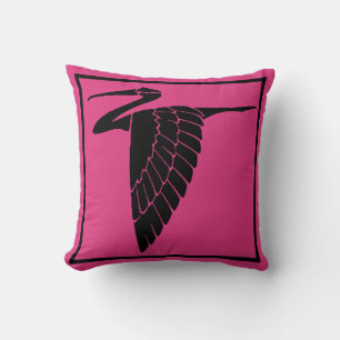 Rosa profundo con almohada decorativa de grana neg