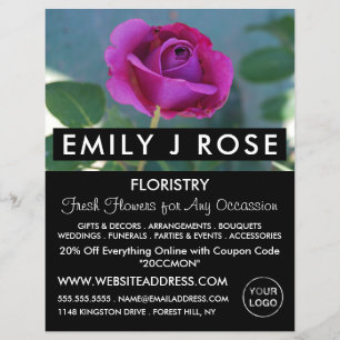 Rosa púrpura, florista, publicidad en Floristry