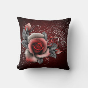 Rosa purpurina Cojín decorativo de poliéster de 16