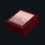 Rosa Purpurina de oro Su nombre y caja de regalo d<br><div class="desc">Cajas de regalo con nombre de monograma Texto Rosa Oro Purpurina Rubor Salto Cumpleaños Personalizado - Aniversario o Regalo Boda / Proveedor - Añadir su carta / nombre - Texto o Eliminar - Hacer su caja de regalo especial - Redimensionar y mover o eliminar y agregar texto / elementos con...</div>