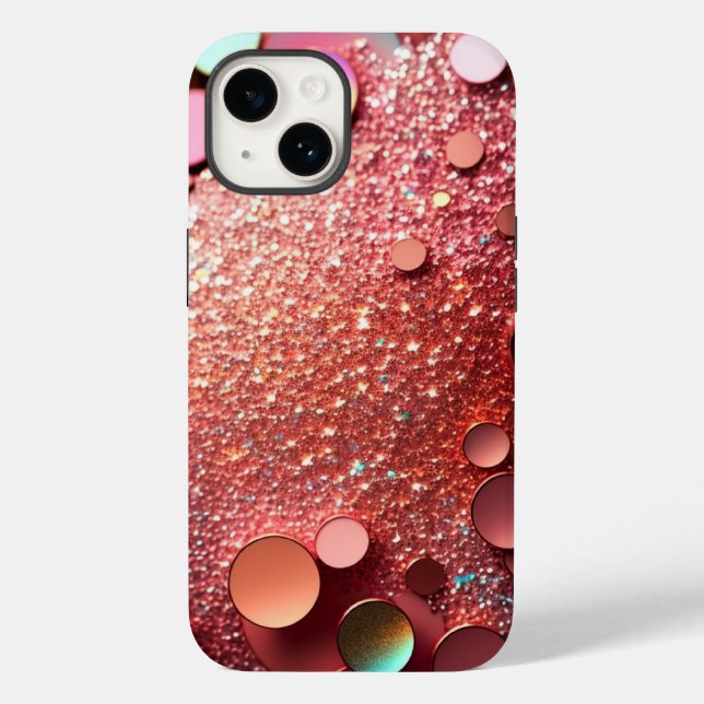 Rosa Purpurina Gold Funda para iPhone/iPad Mate To (Reverso )