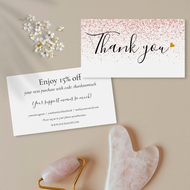 Rosa Purpurina Gracias Por El Descuento De Compras (Subido por el creador)