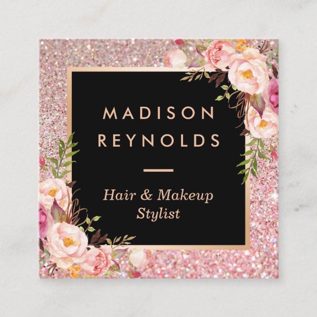 Rosa Purpurinas de oro Cita de salón de flores ros (Anverso)