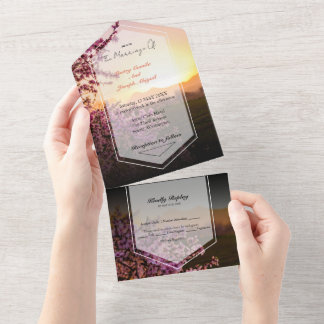 Rosa Real Rosa Invitación Todo En Uno