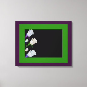 Rosa retro enmarcado de lienzo estirado