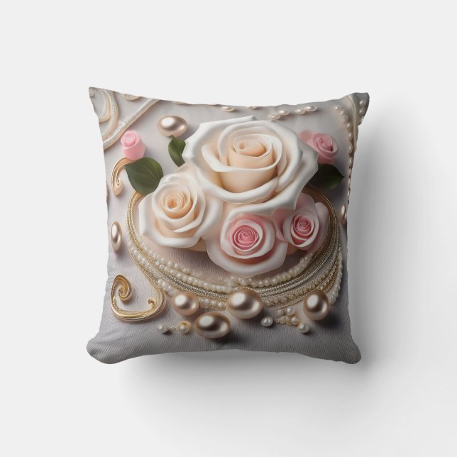 Rosa reversible y almohada de perla (Anverso)