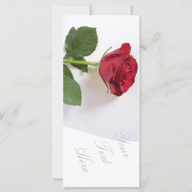 Rosa Roja brillante Añadir una tarjeta plana de te (Anverso)