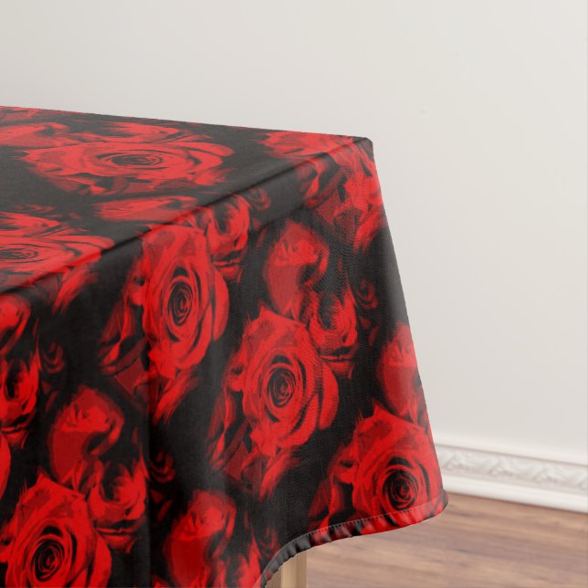 Rosa Roja con Mantel Negro (In Situ)