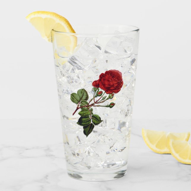 Rosa roja de tallo largo (Anverso (hielo))