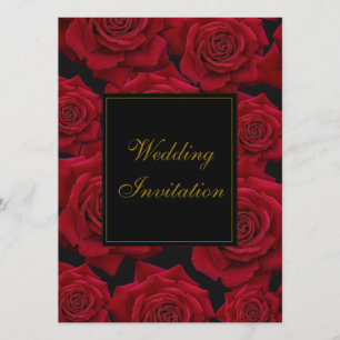 Rosa Roja Elegante - Invitación a la boda