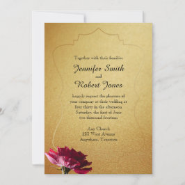 Rosa Roja en invitación a la Boda de Oro