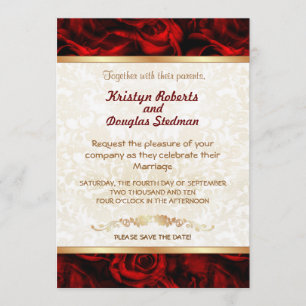 Rosa Roja - Invitación de Boda