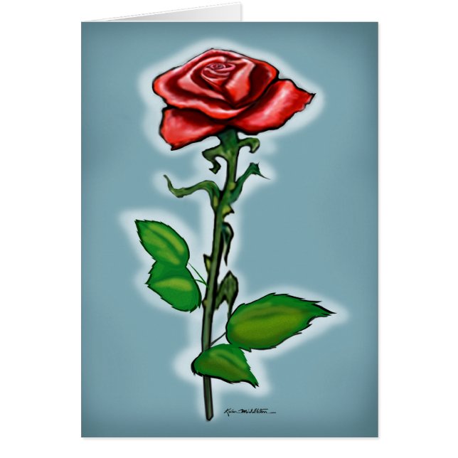 Rosa roja única (Frente)