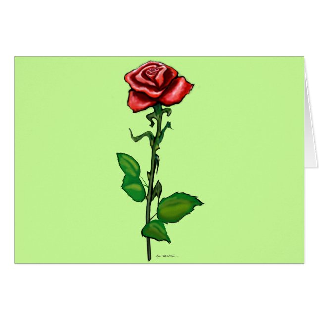 Rosa roja única (Anverso (Horizontal))