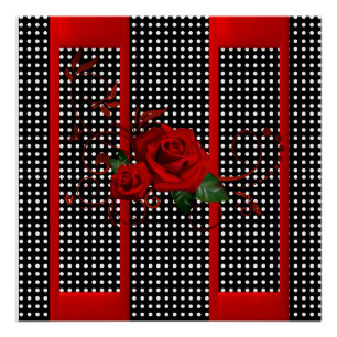 Rosa roja y Poster negro