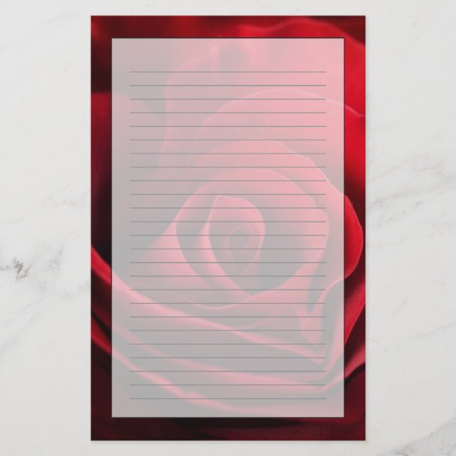 Rosa rojo de la tarjeta del día de San Valentín (Anverso)