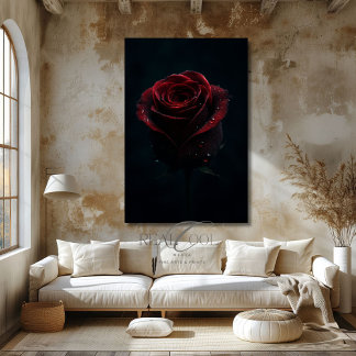 Rosa Rojo Oscuro Elegante Arte De Fotografía De La