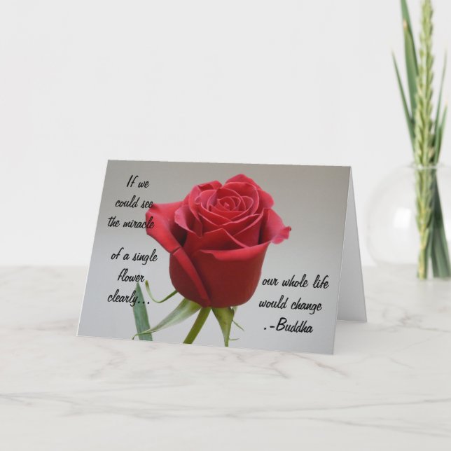 Rosa rojo Tarjeta del día de San Valentín-con la (Anverso)