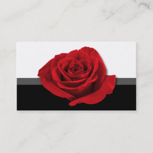 Rosa rojo - tarjetas de visita del florista