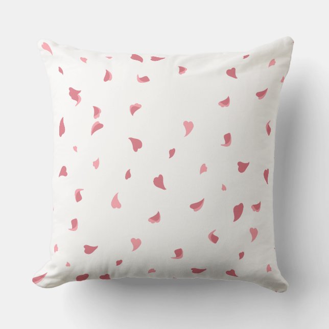 Rosa romántico Cojín decorativo Petal (Anverso)