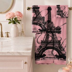 rosa romántico francés vintage París torre Eiffel