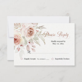 Rosa romántico suave RSVP