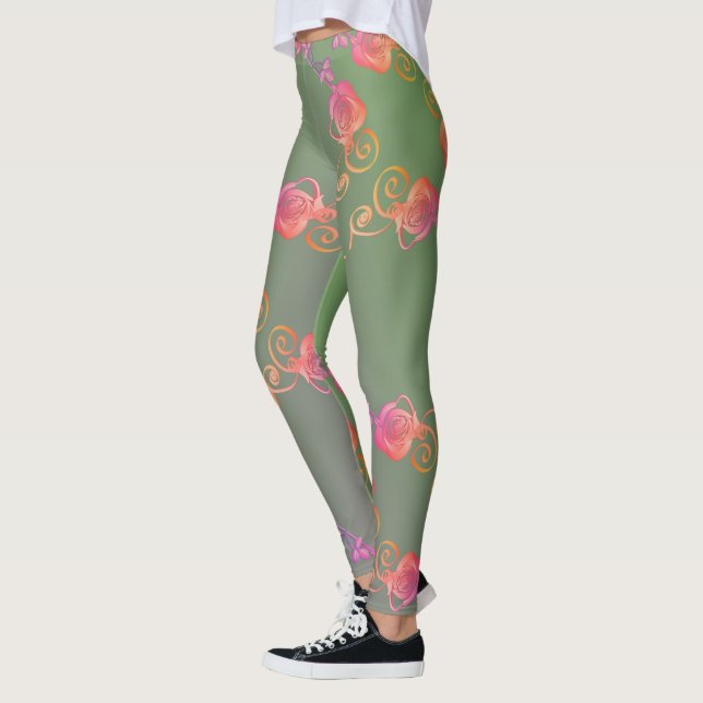 Rosa romántico y leggings de muss (Izquierda)