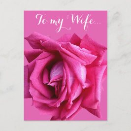 rosa rosa caliente floral Feliz cumpleaños tarjeta