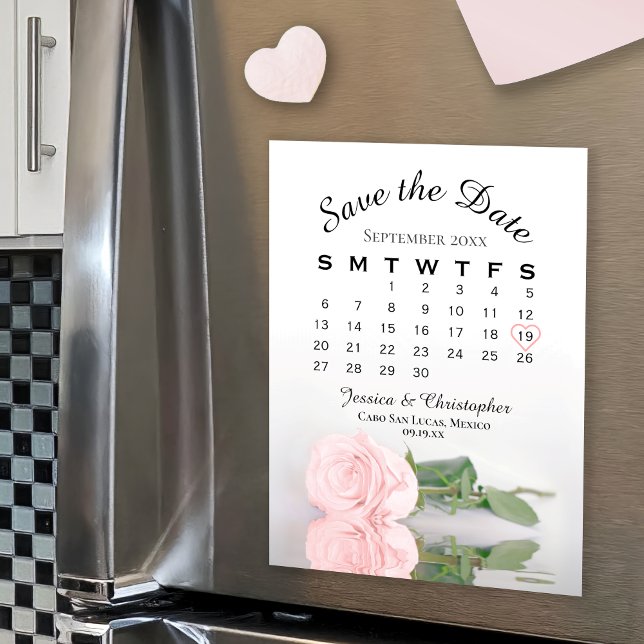 Rosa rosa de Rubor Guardar el imán del calendario  (Subido por el creador)
