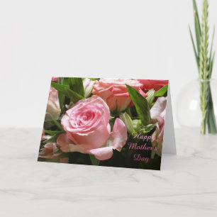 "Rosa rosa del Día de la Madre". Tarjeta mediana