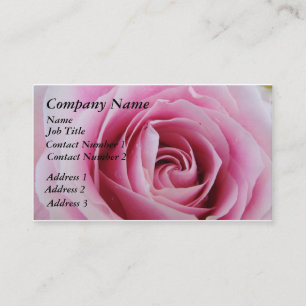 Rosa Rosa En Las Tarjetas De Negocios De Lluvia