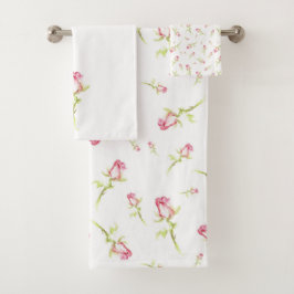 Rosa rosa rojo rosa de color de agua pintada con u