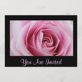 Rosa Rosa Rosa En Las Invitaciones De La Fiesta De