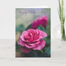 Rosa Rosa rosa feliz tarjeta del día de la madre e