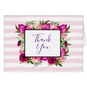 Rosa Rosa rosa y amapola Floral Boda gracias