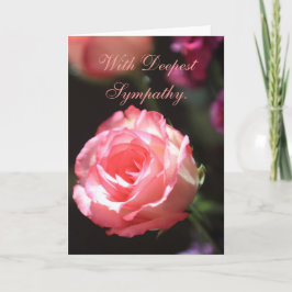 Rosa rosa, tarjeta de simpatía
