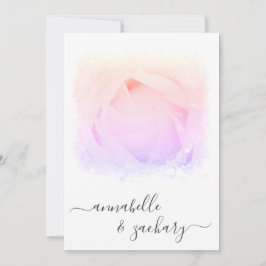 *~* Rosa RSVP de Flores - Invitación de BODA QR AR