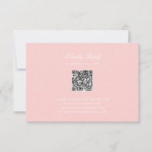 Rosa Rubor con código QR de respuesta con monogram