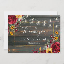 Rosa Rústica y Aster Agradecimiento de Boda