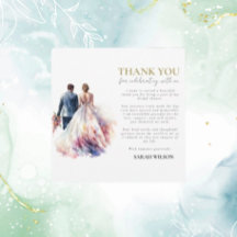 Rosa Rústico Boho Floral Bridal Gracias