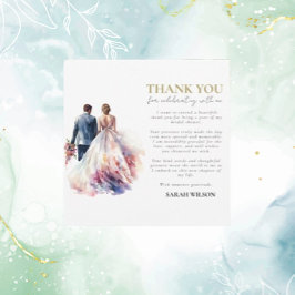 Rosa Rústico Boho Floral Bridal Gracias