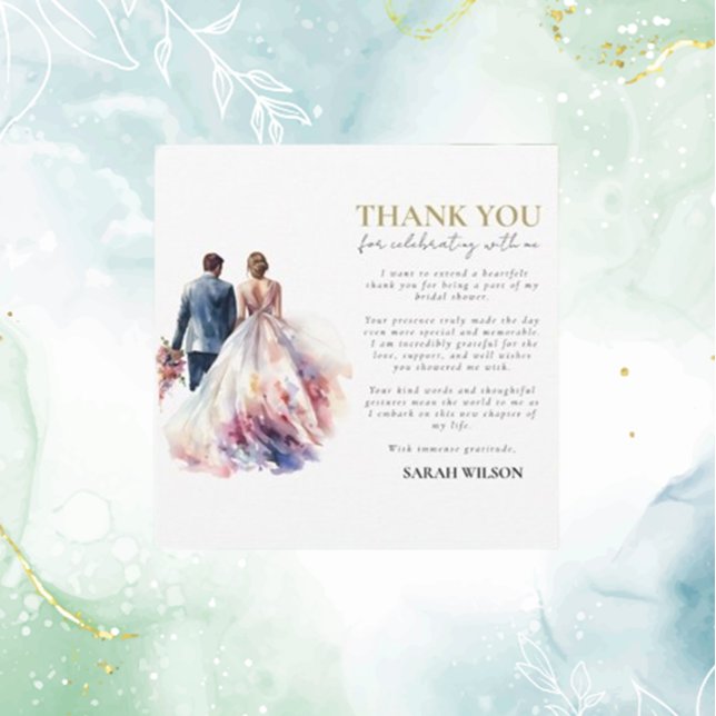 Rosa Rústico Boho Floral Bridal Gracias (Thank You cards, perfect for sharing your appreciation in elegant style.)
