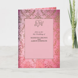 Rosa Rústico - Invitación de Boda