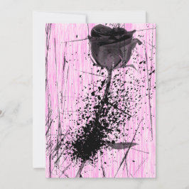 Rosa salpicado Punk Lolita Sweet 16 Invitación